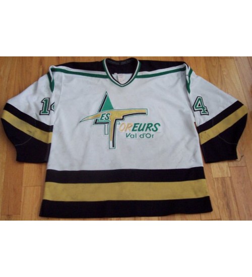 Custom QMJHL Val d Or Foreurs 14 Dominic Chiasson Hockey Jersey White